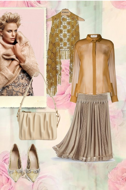 Lacy waistcoat- Модное сочетание