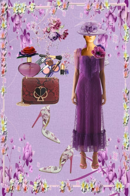 A purple dress 2- Modna kombinacija