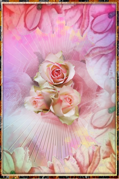Pink roses 33- combinação de moda