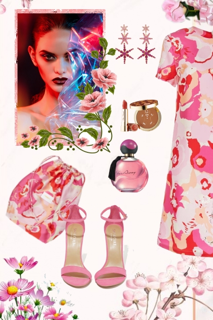 Pink summer dress- Fashion set