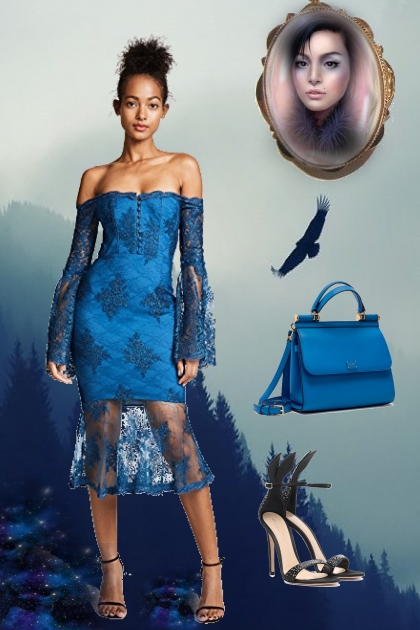 Outfit in royal blue- Fashion set