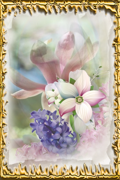Flower collage 5- Fashion set