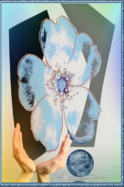Blue flower 2- Modna kombinacija