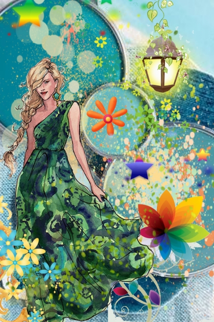 A green dress 4- Combinazione di moda