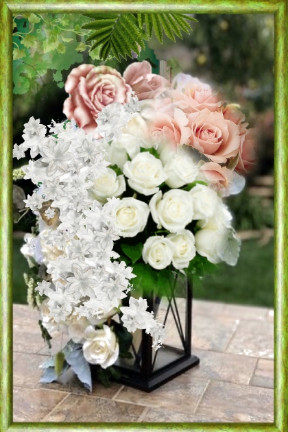 Pink and white roses 2- Kreacja