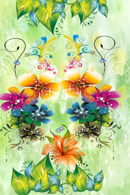 Floral panel- Modna kombinacija