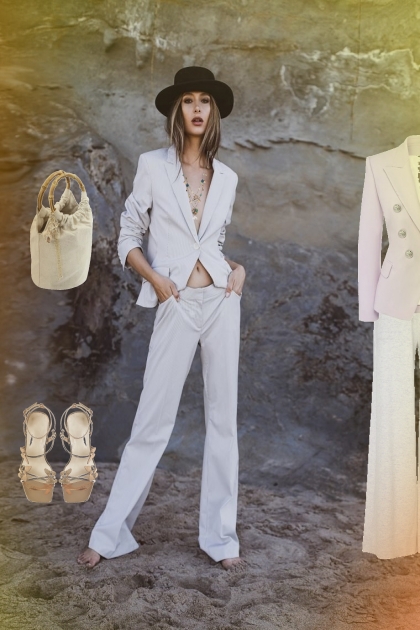 White suit 2- combinação de moda