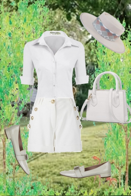 White for summer outfit- Modna kombinacija