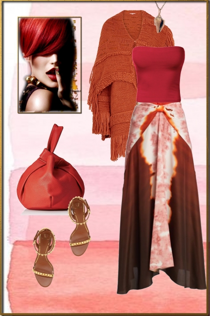 Outfit in ocher- Fashion set