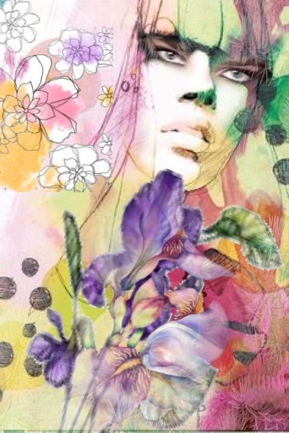Girl with flowers- Modna kombinacija
