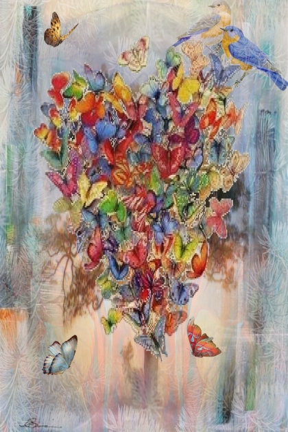 Heart of butterflies- combinação de moda