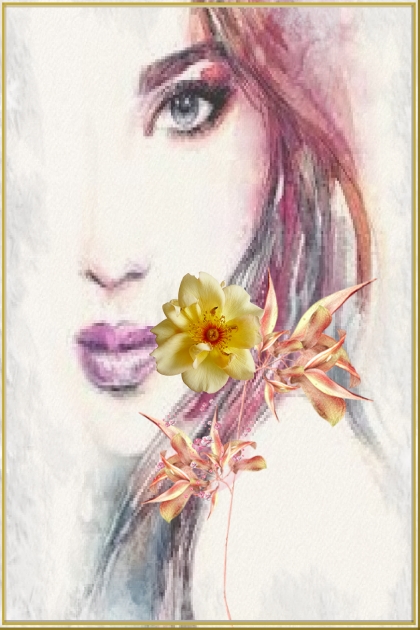 Girl with a flower- Kreacja