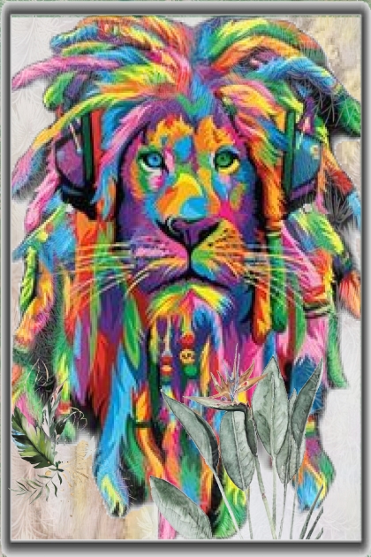 Painted lion- combinação de moda