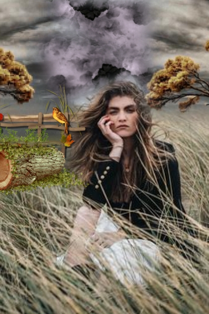 Windy day in the fields- Combinaciónde moda