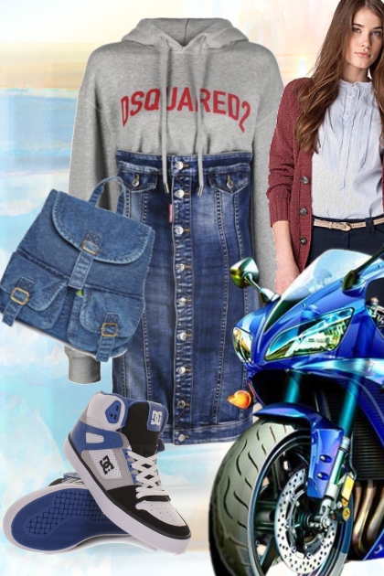 Biker's style- Combinazione di moda