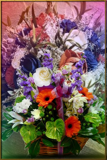Basket of flowers 2- Fashion set