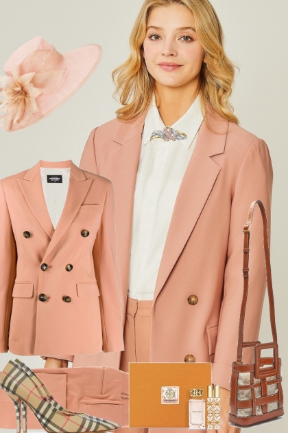 Peach colour outfit- Модное сочетание