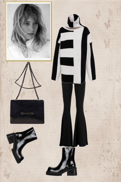 Elegant black and white2- Fashion set