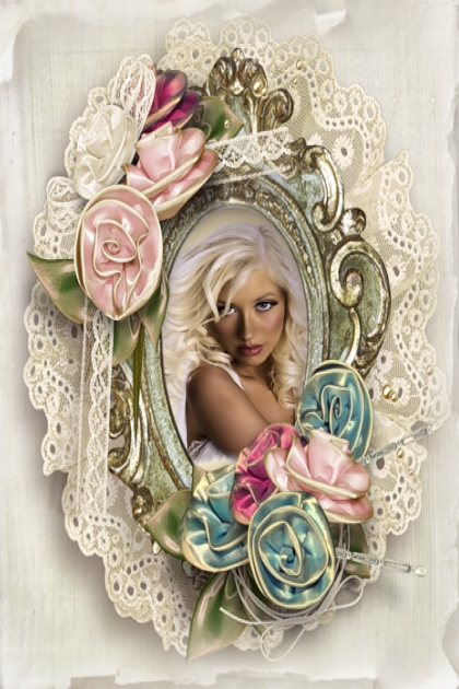 Portrait in a lacy frame