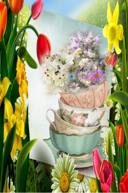 A cup of flowers 2