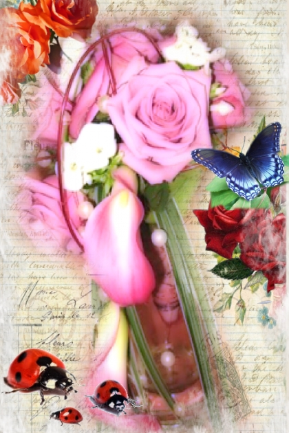 A love letter with flowers- Combinazione di moda