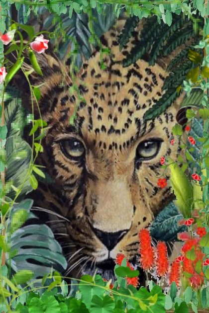 Cheetah in ambush- Combinazione di moda
