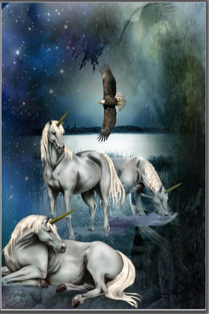 Unicorns at night- Kreacja
