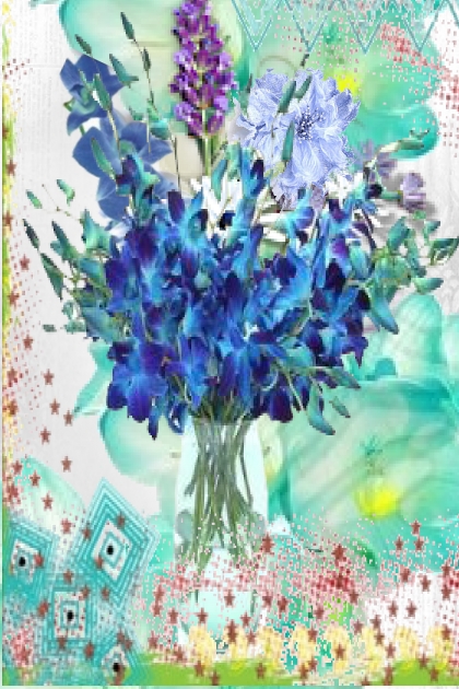 Blue bouquet- Modna kombinacija