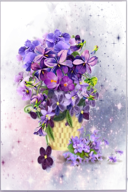 Violet flowers 3- Modna kombinacija