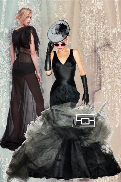 Black and chic 4- combinação de moda