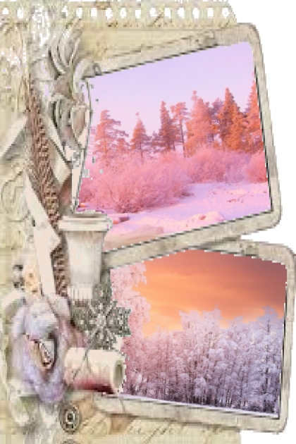 Pink winter landscapes
