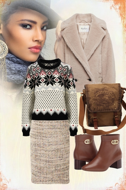 Classical winter outfit- combinação de moda
