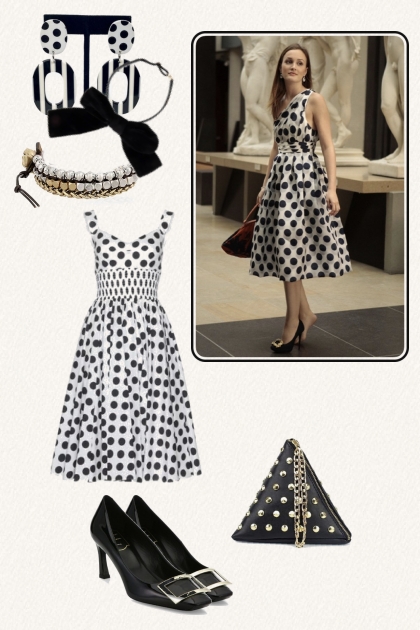 Polka dot outfit 2- combinação de moda