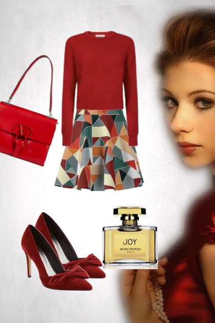 Casual red 2- Combinazione di moda