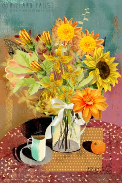 A bouquet in yellow tones- Modna kombinacija