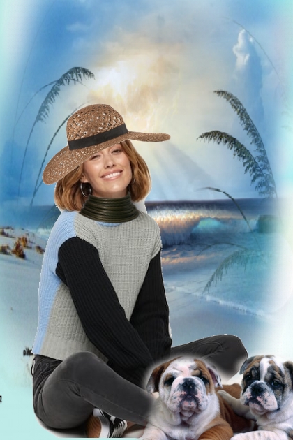 Happy on the sea shore- Fashion set