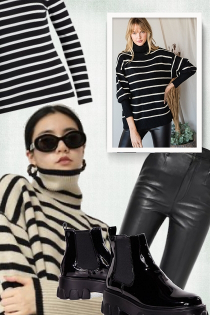 Black and white stripes 2- Combinazione di moda