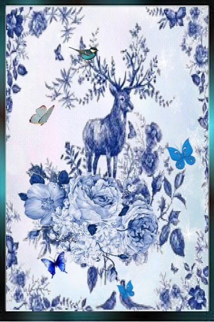 Blue deer- Fashion set