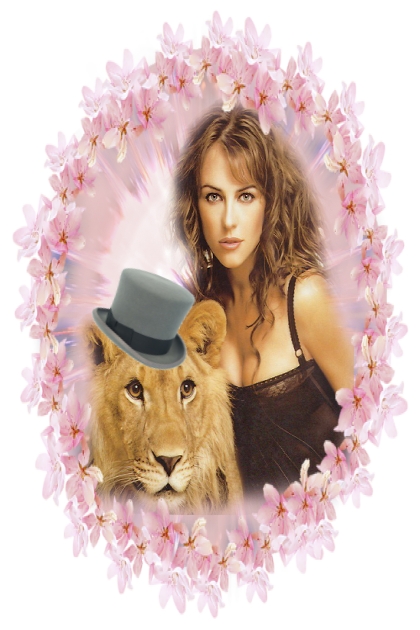 Lady with a tame lioness