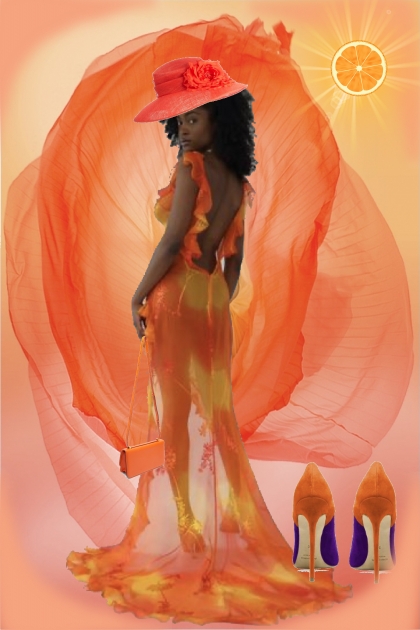 Orange like the sun- Combinazione di moda