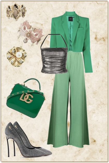 Green elegance- Modekombination
