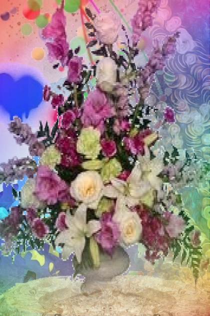 Multicoloured bouquet- Fashion set