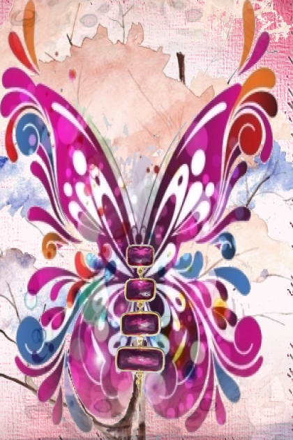 Magenta butterfly