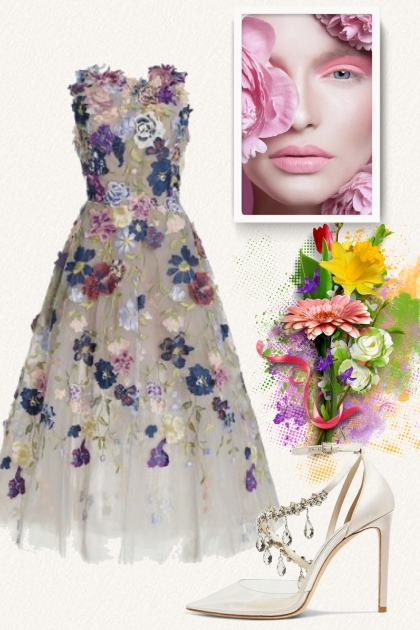 Flower dress- Modna kombinacija