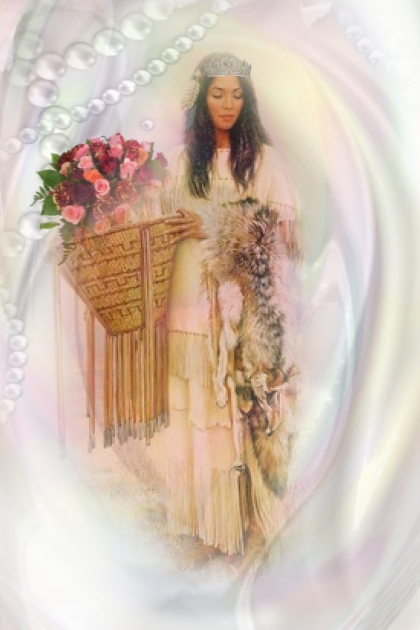 A girl with a basket of flowers 5- Kreacja