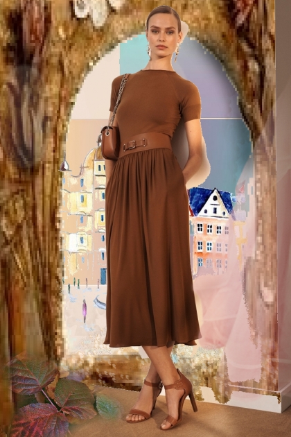 A girl in the arch- Fashion set