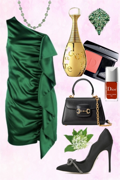 Green the colour of spring- combinação de moda