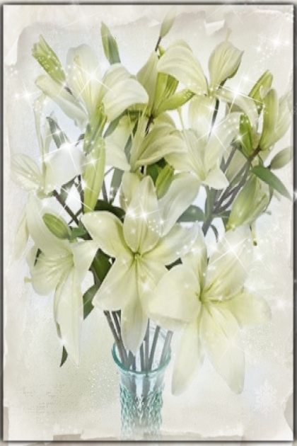 White lilies 4- combinação de moda
