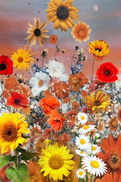 Poppies, sunflowers, daisies...- Fashion set
