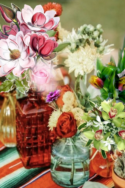 Flower vases- combinação de moda